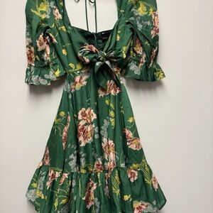 ASOS DESIGN Mini Dress Women's 6 Multicolor Floral Tie Front Hipster